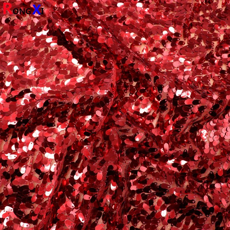 RXF1265 New Design Sequin Stretch Fabric With High Quality
