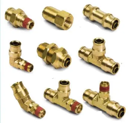 Copper Quick NPT Pipe Coupler Pneumatic Brass Union Elbow DOT Push-in Fittings