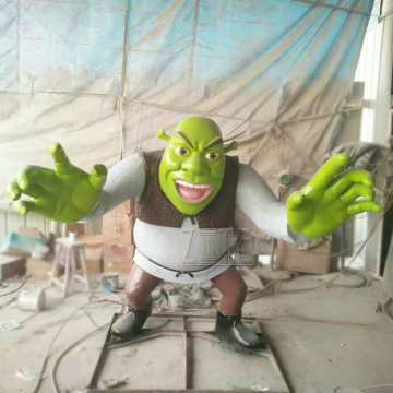 Garden resin movie cartoon figure fiberglass shrek statue