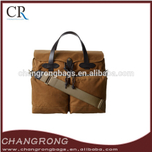 amazing canvas brifcase with genuine leather trim