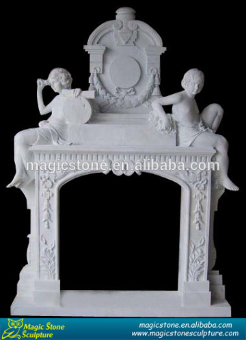 indoor wall decorative statue fireplace