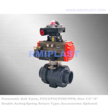PVDF Pneumatic Ball Valve Single Acting