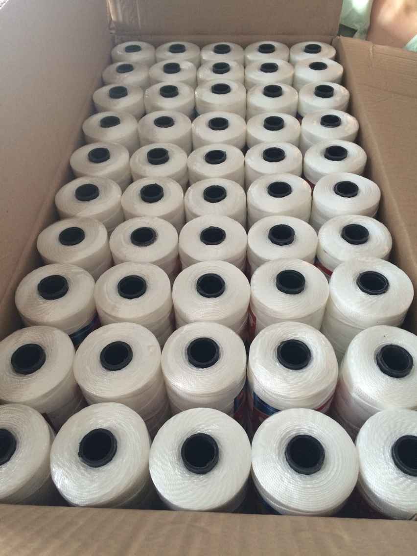 white polyester yarn twine, fishing twine 10s/24 1/2 lb spool
