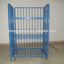 made in china industrial use cargo storage folding container transportation trolley