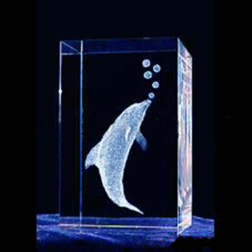 crystal glass dolphin figurine