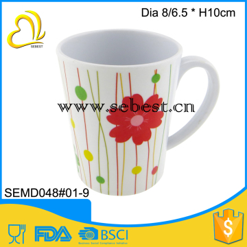 wholesale melamine mug plastic drinking cup with handle