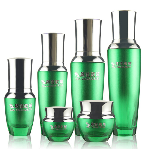 Cosmetics transparent glass bottle skin care package