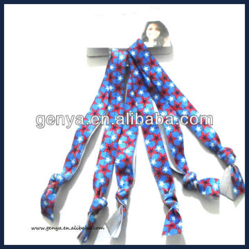 New fabric hair elastics with star printing