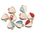 Lovely Cute Heart Pink Blue Red Beautiful Top Hole Pendant Beads 100pcs/bag Kawaii for Baby Kids Girls Necklace Bracelet Makings