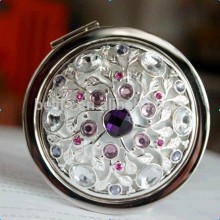 Adorable Glass Folding Pocket Cosmetic Mirror/Compact Makeup Mirror/wedding gift hand mirror jewelry