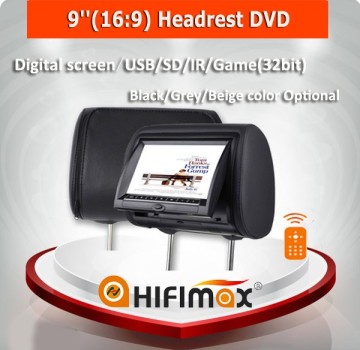 Hifimax 9 inch HD touch screen headrest monitors 9 inch headrest led monitor universal headrest monitor with DVD