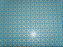 Metal building decorates a wall