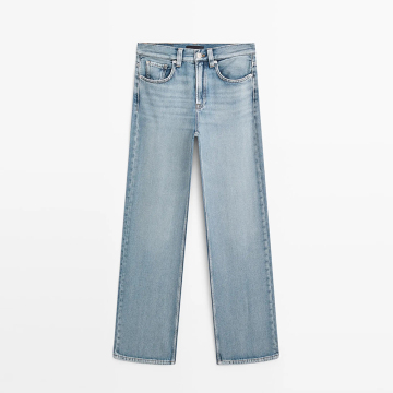 Women's high waisted wide leg jeans