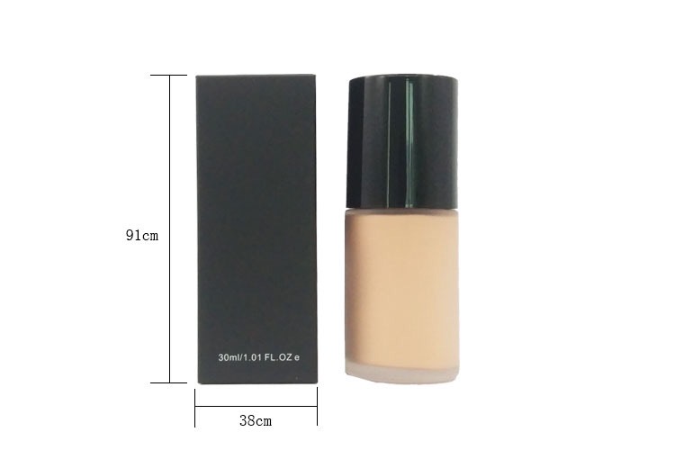 10 color liquid foundation Frosted glass bottle Natural Concealer cream gel Long lasting face makeup easy to use vegan