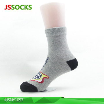 Black and grey sport cotton socks trendy boy socks with soccer