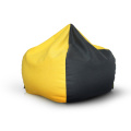 Sac pouf en velours souple jaune et noir