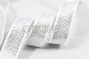 Metallic polyester webbing