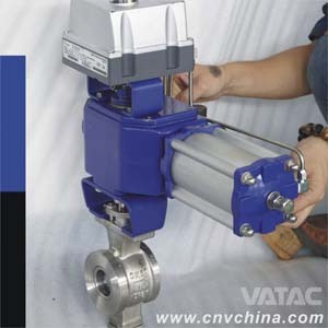 Vatac Stainless Steel V Port Pneumatic Ball Valve