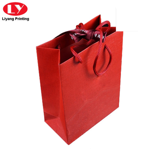 Bolsas de papel OEM bolsita de joyería roja de lujo