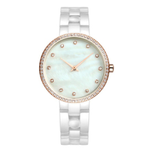 Women Elegant Ceramic Wrist Watch Dress Beautiful