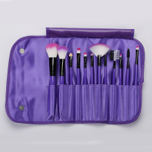 12 makeup brush with dark buckle cloth bag