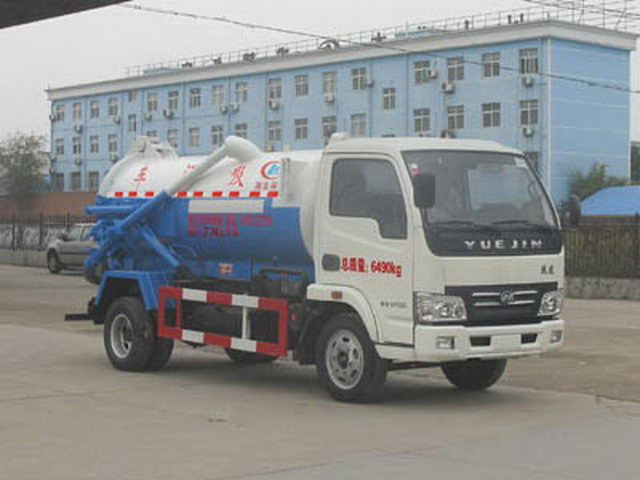 YUEJIN Small 3CBM شاحنة شفط مياه المجاري