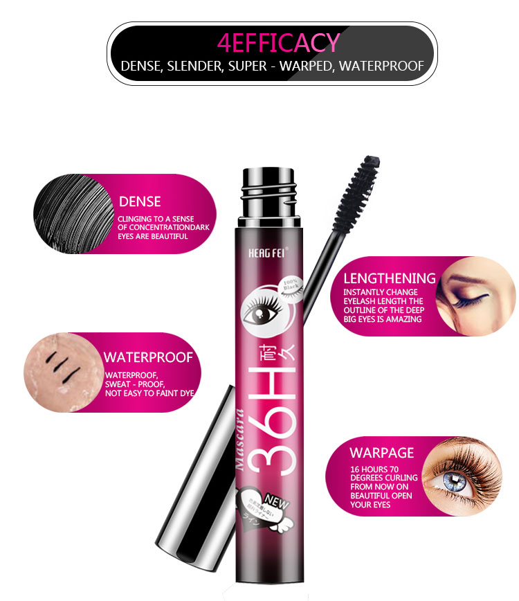 Smudge Free Warm Water Removable Gel Fiber Mascara