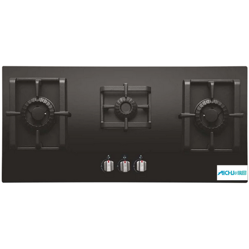 Elica Black Glass 3 Burner Built-in Hob Cooktop