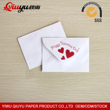Custom logo printing white paper gift envelop for invitation card