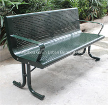 Perforated steel metal park bench garden bench patio bench