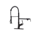 Black 304 Water Tap Pull-Out Sprayer Kitchen Faucet