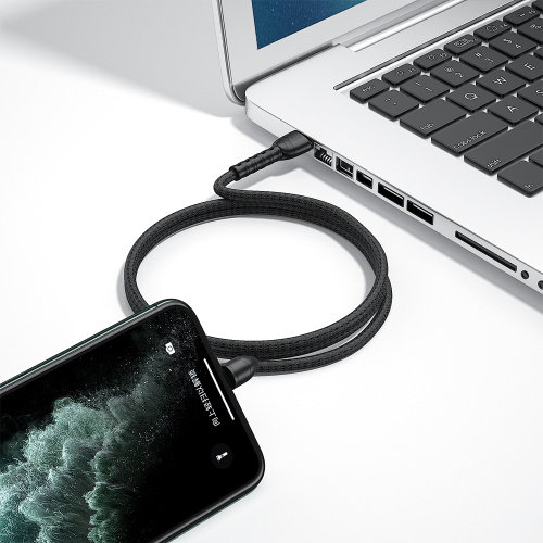 Zwarte USB C-type C-kabel