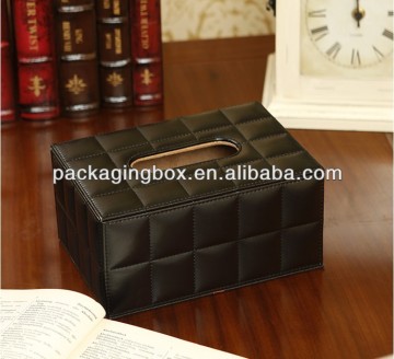 leather facial tissue box