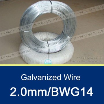 2.0mm Cold-Dip Galvanizing Iron Wire/BWG14 Cold-Dip Galvanizing Iron Wire
