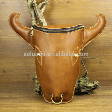 pattern leather backpack original design