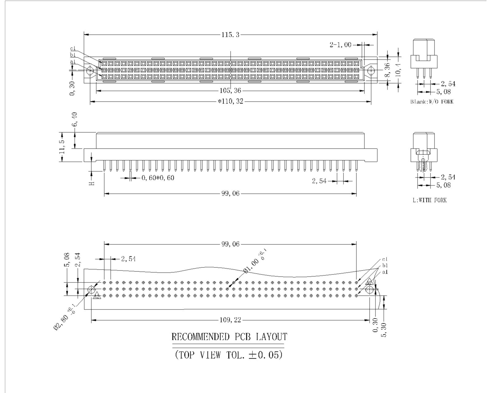 DFS-120-AJX-329 DIN 41612 Vertical Female T DFS-120-AJX-329 DIN 41612 Vertical Female T