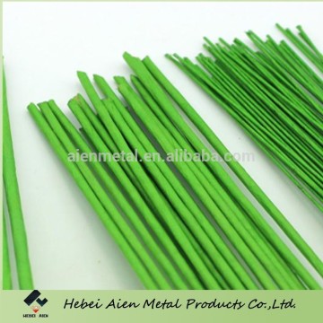paper covered flower making wire,light green flower making wire