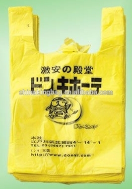 printed tshirt bag supermarket tshirt plastic bag