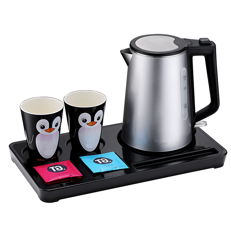 Low MOQ High Quality Hot Design hotel room Electric Kettle Tea Set