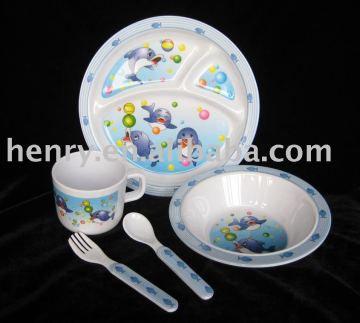 melamine  5pcs kid set #305B