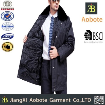 2015 New Design Long Black Man Military Overcoat