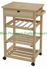 Bamboo kitchen trolley