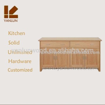 simple style no painting pure solid oak wood cabinets