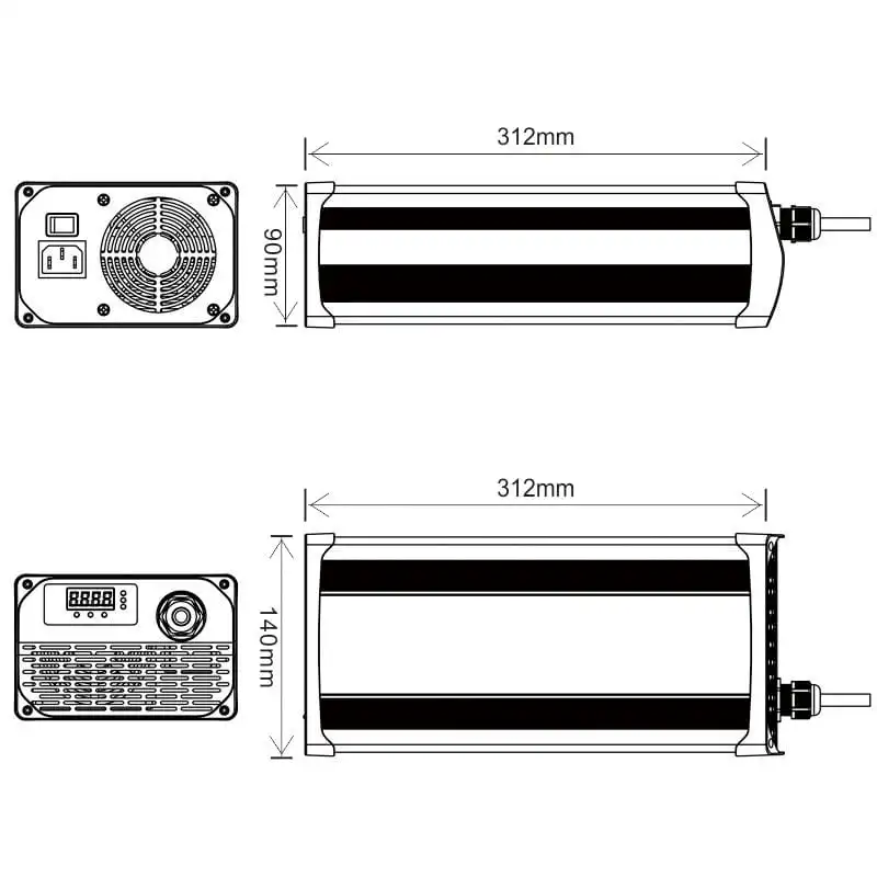 Factory Direct Sale 71.4V 30A 2200W Charger for 17s 60V 62.9V Li-ion/Lithium Polymer Battery