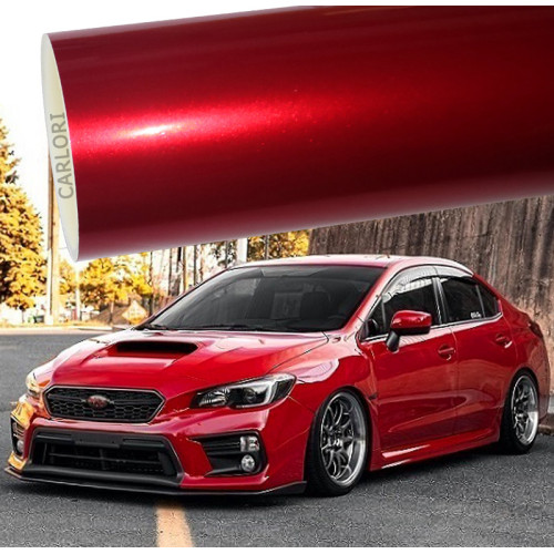 metallic gloss red car wrap vinyl