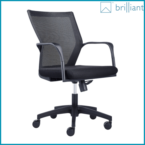 875B Ergonomic Mesh lift Computer Office Desk Task Midback Task Chair /Nylon Base New, Black