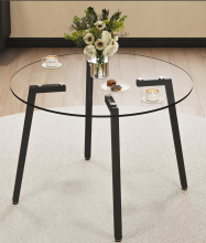 Elegant Round Glass Dining Table Design