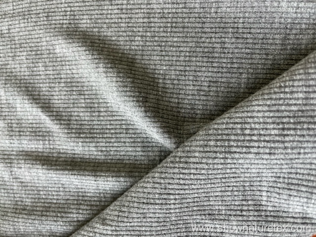 grey rib rayon spandex knit fabric