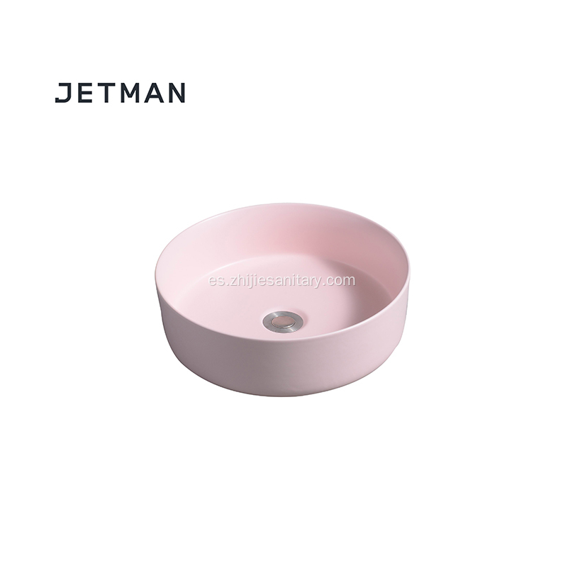 Fregadero de color rosa lavabo de cerámica