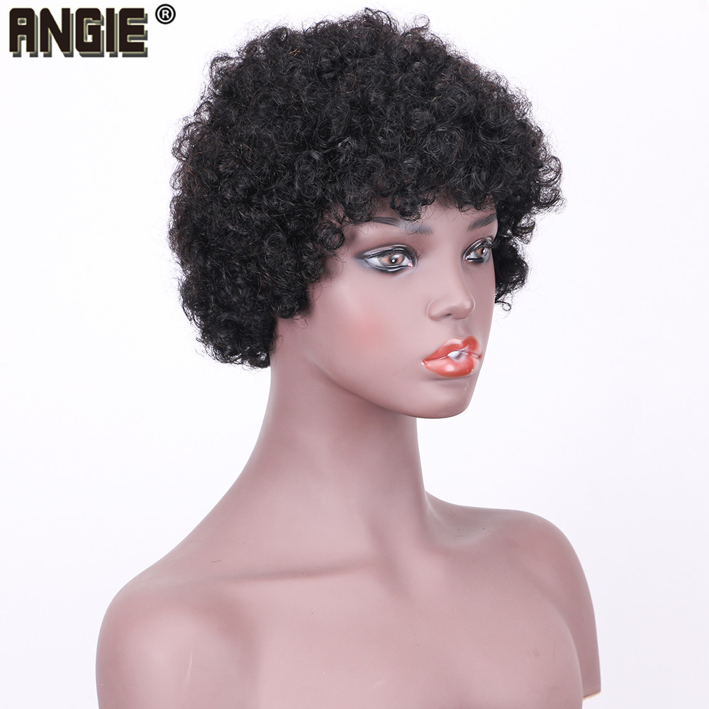 Afro Kinky Curly Short Wigs 100% Unprocessed Raw Virgin Brazilian Human Hair Spirc for Black Women Natural Afro Curl bulk Wig